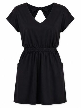 NWT BCBGeneration Black Tie-Back Little Black Dress Size M
